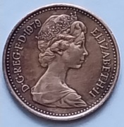 Brytyjska moneta z 1979 roku pół nowego pensa (half new penny)