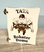 Drewniana kartka na Dzień Ojca! Prezent!