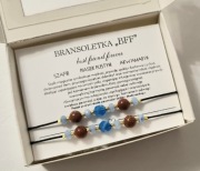 Bransoletki BFF 2szt dla przyjaciółki akwamaryn szafir piasek pustyni 