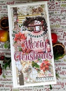 Kartka bożonarodzeniowa handmade "Merry Christmas"