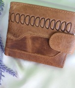 Męski portfel- skóra natualna - Tłoczony