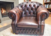 Fotel w stylu Chesterfield  idealny do gabinetu