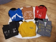 Zestaw dla chłopca rozmiar 140: 3x bluzka z długim rękawem + 3x bluza