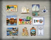 Magnesy na lodówkę- miasta EU/PL/Świat -10szt+gra