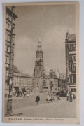 Pocztówka, Wrocław, ratusz od strony pl. Solnego, lata 40/50 XX w.