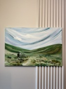 Obraz pejzaż - „Zielone fale”