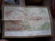 Mapa fizyczna Czechosłowacja 1982