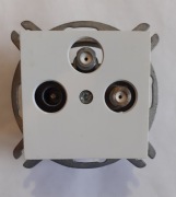 Hager lumina gniazdo antenowe RTV-SAT końcowe białe - używane