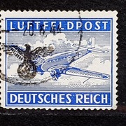 Deutsches Reich Mi.Nr. FP1Ax 1942r. Polowa poczta lotnicza-Junkers Ju 52