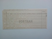 Karta perforowana Fortran nośnik danych komputera Odra