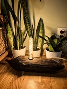 Drewniana lampka handmade 