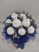 FLOWER BOX HANDMADE ELEGANCKI ŚWIĄTECZNY Z ZAPACHOWYMI ŚWIECAMI SOJOWYMI 