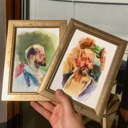 OBRAZY J. Malczewski -Autoportrety studium dyptyk