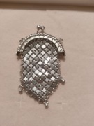 Srebrna zawieszka stara portmonetka 