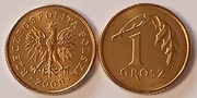 1 gr grosz 2009r. x 2 szt. mennicze z woreczka