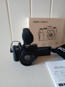 Cyfrowy aparat 4K ultra z obrotowym ekranem 180° + akcesoria