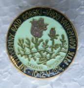 odznaka przypinka PRL PTTK Kamienna Góra XII Rajd Górski 1974