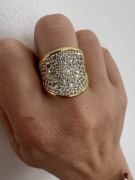 Pierścionek z drobnych cyrkoniach Premium extra 