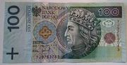 100 złotych z 1994 roku - rzadka seria zastępcza YJ