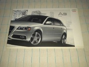 2009 Audi A3 Sportback Prospekt ANGIELSKI USA 44 strony