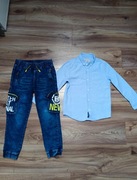 Komplet koszula ZARA+ jeansy 122