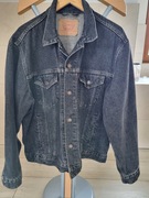 Kurtka meska, Levi Strauss, czarny jeans, przecierana, rozmiar XL