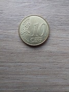Francja 10 euro cent 2007; stan II; róg myśliwski; II mapa