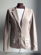 Żakiet marynarka brązowa Bonprix S/36 M/38 + gratis bluzka długi rękaw