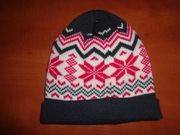 Piękna czapka dla pani, dziewczynki, chłopca norweski wzór obw 44-54 cm
