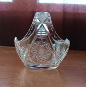 Wazon koszyczek misa kryształ PRL 