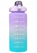 Bidon butelka na wodę ze słomką i rączką 2l motywacyjna