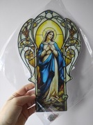 Nowy witraż witrażyk dekoracja okienna Maryja