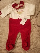 Nowy pajacyk święta plus body 68 zestaw niemowlak 