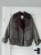 ZARA Studio Kurtka Bomberka w jodełkę ref. 8695750800 r. S