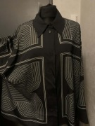 H&M bluzka koszulowa koszula tunika wzory duża oversize