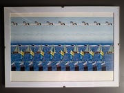 Stereogram, obrazek 3D, magiczne oko w antyramie 30x20,5cm  