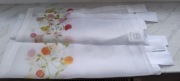 Firana firanka zazdrostka biała z grafiką do kuchni 113 x 52 cm