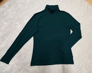 Pier one modny cienki męski zielony golf butelkowa zieleń jesień M