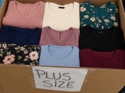 Box odzieży używanej damskiej plus size, mix 7 kg, gatunek I.