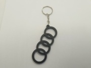 Brelok z logo AUDI Czarny Prezent 