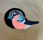 Magnes na lodówkę handmade Ptak Grubodziób 