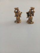 Figurka  metalowa mnich budda wysokość 3,5 cm długość 1 cm