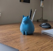 Pojemnik na Długopisy Kotek Niebieski  Organizer na Biurko