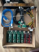 6 sztuk Riser 009S Gold oraz 006 - PCI-E 1x-16x USB3.0