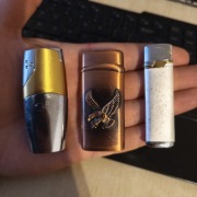 Zapalniczka  metalowa Colibri i inne zestaw