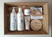 Duży zestaw prezentowy Ziajka – 5 kosmetyków + gryzak + pieluszka