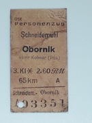 Magnes Bilet Schneidemuhl (Piła) - Zone III / Obornik