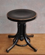 Stary, zabytkowy stołek, taboret obrotowy do pianina, hoker, antyk