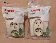 Legrand NILOE gniazdo podwójne 2x2P+Z BIAŁE kremowe