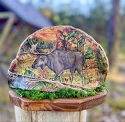 Decoupage na hubie - „łoś”